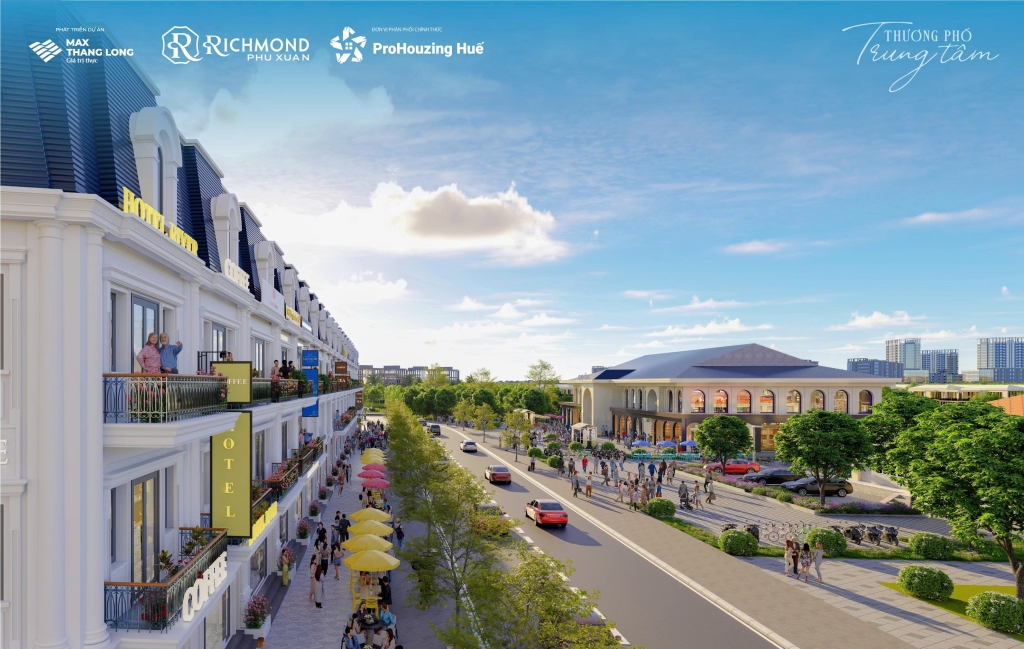 Richmond Phú Xuân: 40 Shophouse 4 Tầng Mặt tiền Chợ Cống - Cơ hội đầu tư vàng tại Huế