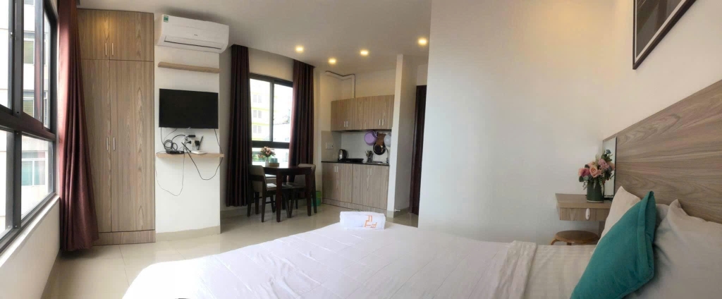 Cho thuê căn hộ studio trung tâm Nha Trang, gần biển Trần Phú, giá tốt, ưu tiên thuê dài hạn